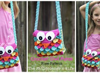 Kids Owl Shoulder Bag Crochet Free Pattern - Kids Shoulder #Bags; Free #Crochet; Patterns
