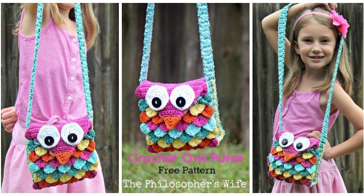 Kids Owl Shoulder Bag Crochet Free Pattern - Kids Shoulder #Bags; Free #Crochet; Patterns