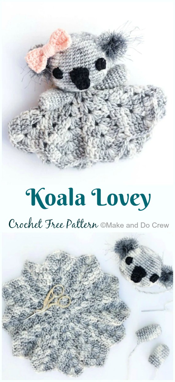 Koala Lovey Crochet Free Patterns - Baby #Lovey; #Blanket; Security Comforter Free #Crochet; Patterns