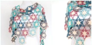 Lake Shawl Crochet Free Pattern - Women Lace #Shawl; Free #Crochet; Patterns