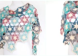 Lake Shawl Crochet Free Pattern - Women Lace #Shawl; Free #Crochet; Patterns