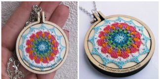 Mandala Pendant Crochet Free Pattern - #Mandala; Free #Crochet; Patterns