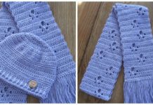 Meandering Paw Prints Beanie & Scarf Set Crochet Free Patterns