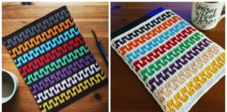 Mosaic Ipad Case Crochet Free Pattern - - #Crochet Computer #Device Case Cozy Sleeves Free Patterns