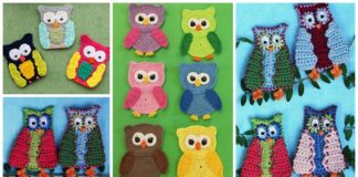 Owl Applique Crochet Free Patterns - #Animal; Applique Free #Crochet; Patterns