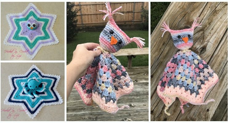 Owl Lovey Crochet Free Pattern [Video] - Baby #Lovey; #Blanket; Security Comforter Free #Crochet; Patterns