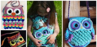 Crocodile Owl Purse Crochet Free Patterns- Kids Shoulder #Bags; Free #Crochet; Patterns