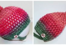 Puff Knot Beanie Crochet Free Pattern - #Beanie; Hat Free #Crochet; Patterns