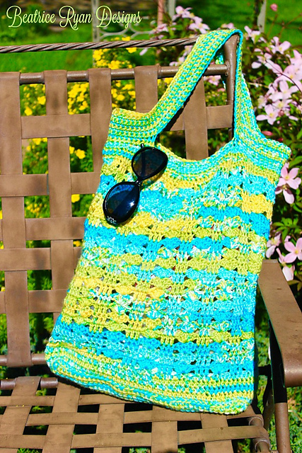 Northwest Beaches Tote Bag Crochet Free Pattern - Beach #Bag; Free #Crochet; Patterns