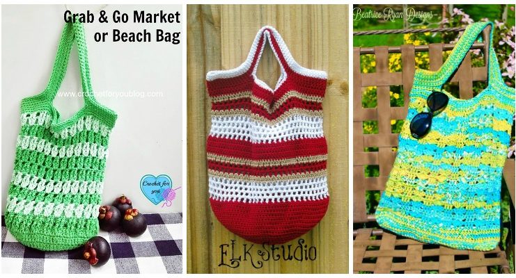 Summer Beach Bag Crochet Free Patterns - Beach #Bag; Free #Crochet; Patterns