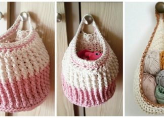 The Cundy Hanging Basket Free Crochet Pattern- Hanging #Basket; Free #Crochet; Patterns