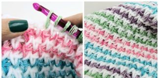 Twist Baby Blanket Tunisian Crochet Free Pattern&Video - Stripy #Blanket; Free #Crochet; Patterns