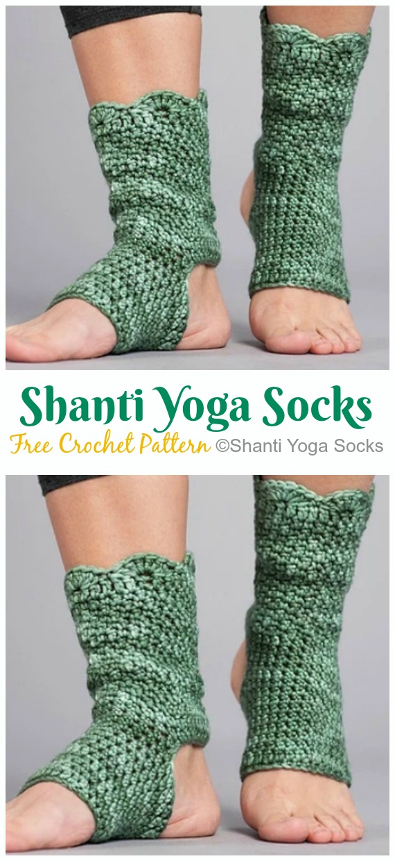 Shanti Yoga Socks Crochet Free Pattern - #Yoga; Socks Crochet Free Patterns