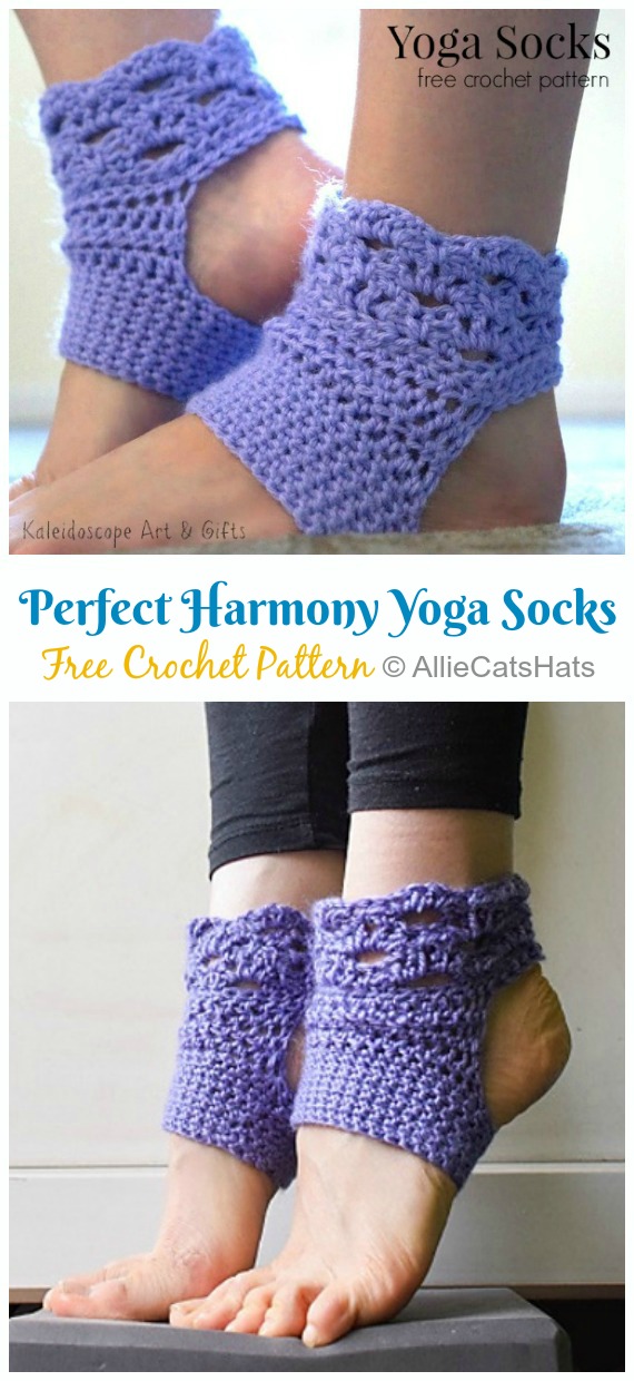 Perfect Harmony Yoga Socks Crochet Free Pattern - #Yoga; Socks Crochet Free Patterns