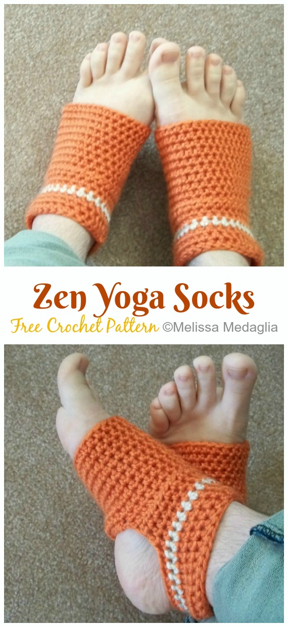 Rainbow Stripes Yoga Socks Crochet Free Pattern - #Yoga; Socks Crochet Free Patterns