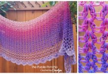 Zen Garden Shawl Crochet Free Pattern - Women Shawl #Wrap; Free #Crochet; Patterns