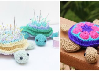 Amigurumi African Flower Turtle Crochet Free Patterns - Amigurumi #Turtle; Crochet Free Patterns