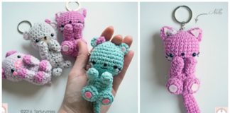 Amigurumi Cat Kawaii Keychain Crochet Free Pattern - #Keychain #Crochet Free Patterns