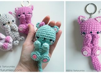 Amigurumi Cat Kawaii Keychain Crochet Free Pattern - #Keychain #Crochet Free Patterns