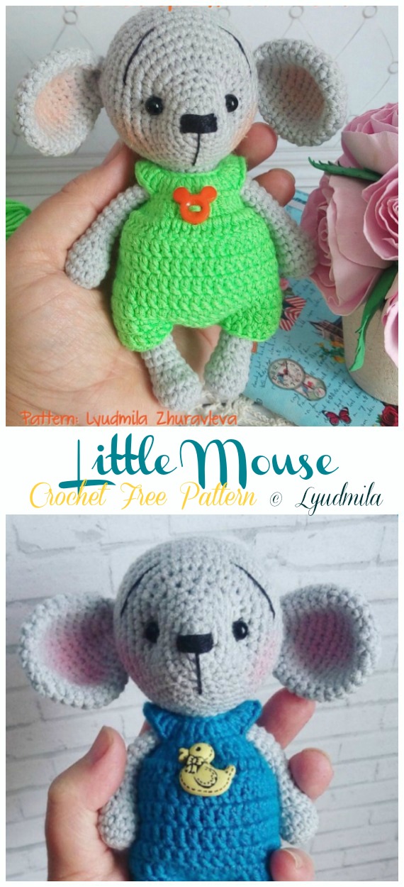 Amigurumi Little Mouse Crochet Free Patternn - Crochet #Mouse; #Amigurumi; Free Patterns