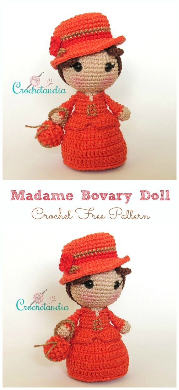 Amigurumi Madame Bovary Doll Crochet Free Pattern - Crochet #Dolls; #Amigurumi; Free Patterns