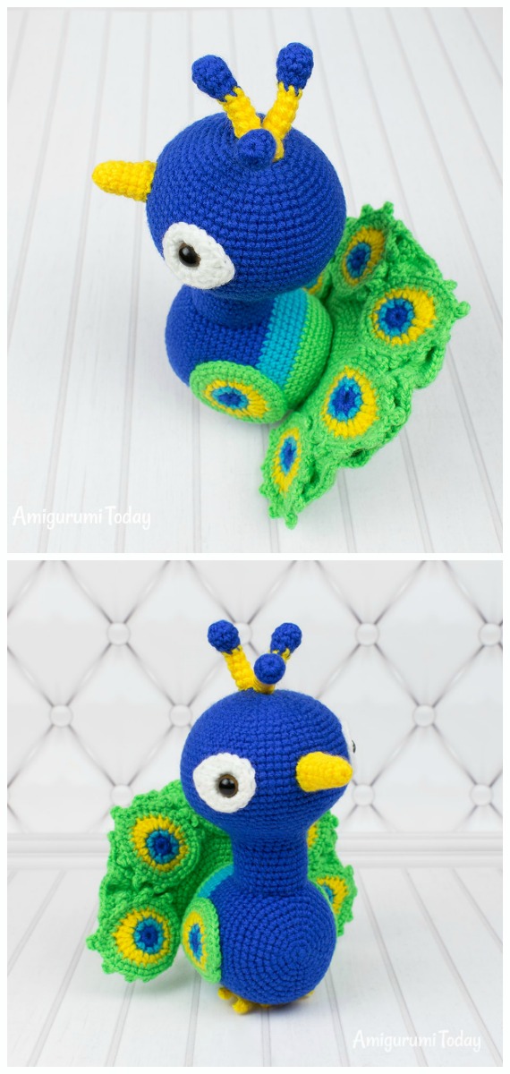 Amigurumi Peacock Crochet Free Patterns - - Crochet #Bird; #Amigurumi; Free Patterns 