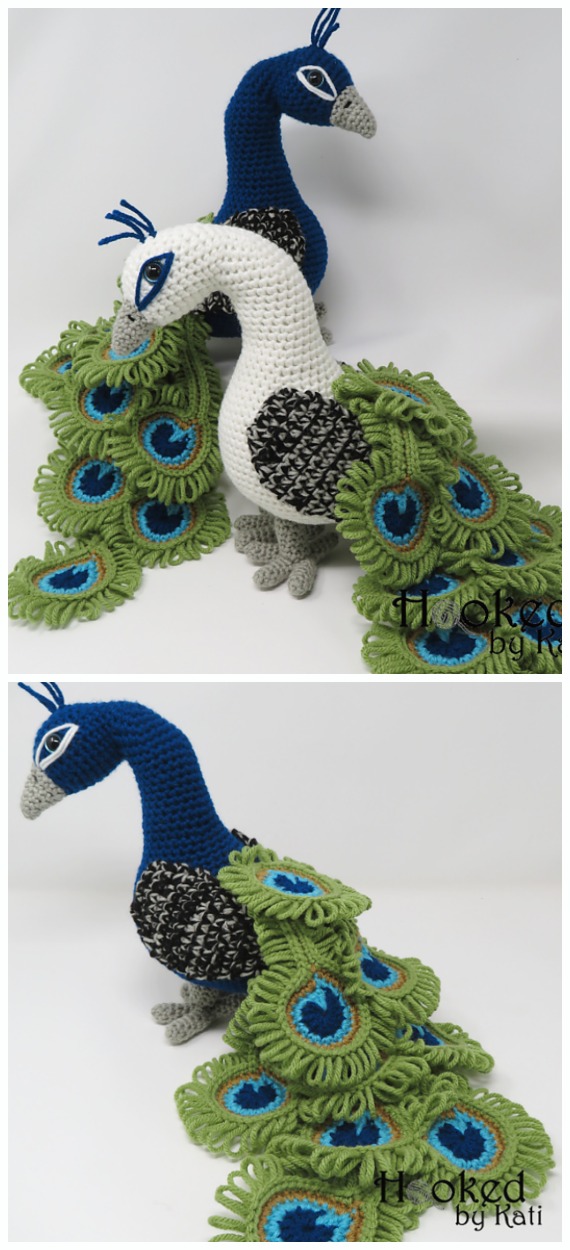 Amigurumi Regal the Peacock Crochet Free Pattern [Video] - Crochet #Bird; #Amigurumi; Free Patterns 