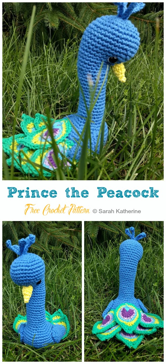 Amigurumi Peacock Crochet Free Patterns - - Crochet #Bird; #Amigurumi; Free Patterns 