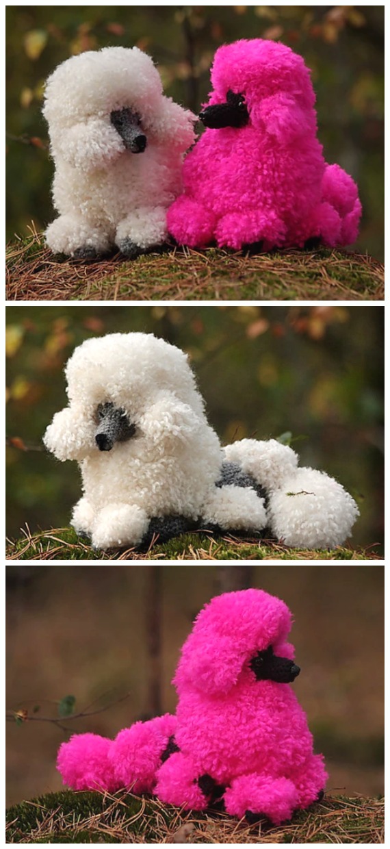 Amigurumi Poodle Puppy Crochet Free Patterns - Crochet Dog #Amigurumi; Free Patterns