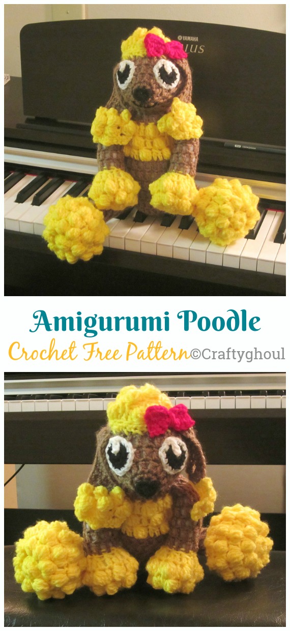 Amigurumi  Puff Poodle Puppy Crochet Free Patterns - Crochet Dog #Amigurumi; Free Patterns