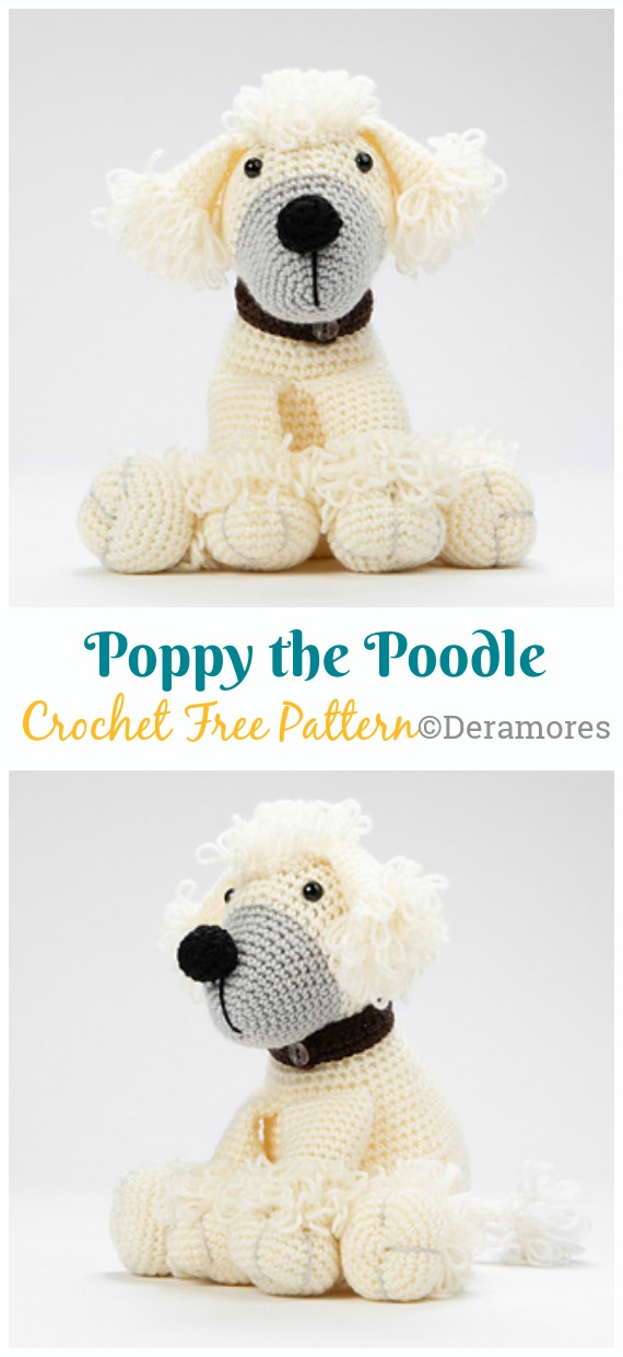 Amigurumi Poppy the Poodle Deradog Crochet Free Patterns - Crochet Dog #Amigurumi; Free Patterns