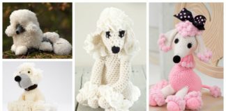 Amigurumi Poodle Puppy Crochet Free Patterns - Crochet Dog #Amigurumi; Free Patterns