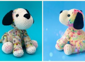 Amigurumi Rainbow Puppy Crochet Free Pattern - Crochet Dog #Amigurumi; Free Patterns