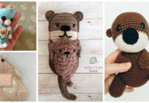 Amigurumi Sea Otter Crochet Free Patterns - Crochet #SeaLife; Toys #Amigurumi; Free Patterns