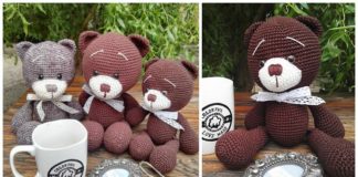 Amigurumi Teddy Bear Crochet Free Pattern- Free #Amigurumi; #Bear; Toy Softies Crochet Patterns