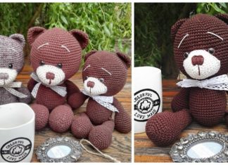 Amigurumi Teddy Bear Crochet Free Pattern- Free #Amigurumi; #Bear; Toy Softies Crochet Patterns