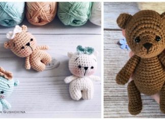 Amigurumi Tiny Bear Crochet Free Pattern- Free #Amigurumi; #Bear; Toy Softies Crochet Patterns