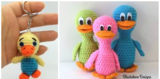 Beautiful Ducklings Crochet Free Patterns - #Amigurumi; #Duck; Free Crochet Patterns