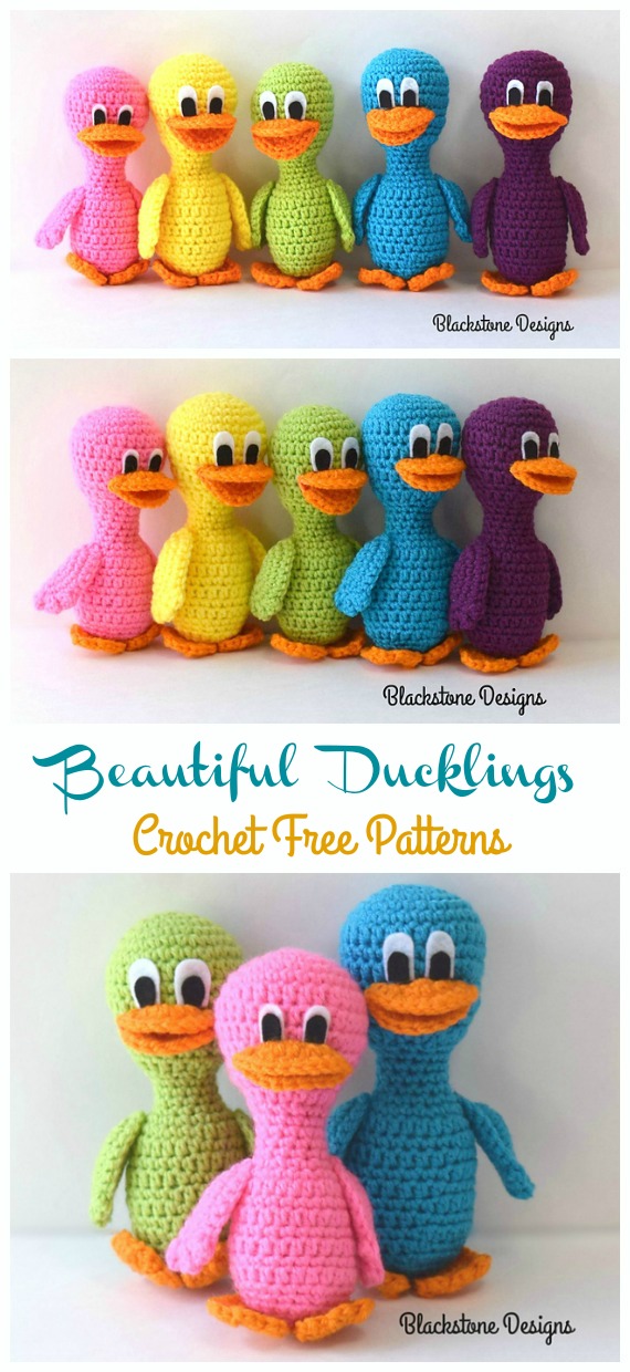 Beautiful Ducklings Amigurumi Crochet Free Patterns - #Amigurumi; #Duck; Free Crochet Patterns