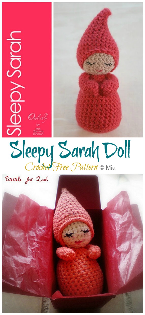 Crochet Sleepy Sarah Doll Amigurumi Free Pattern -#Amigurumi; #Doll; Crochet Free Patterns