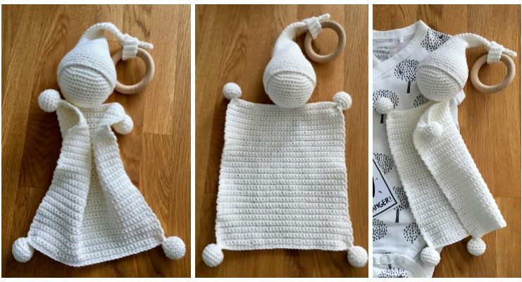 Cuddly Doll Lovey Crochet Free Pattern - Baby #Lovey; #Blanket; Security Comforter Free #Crochet; Patterns
