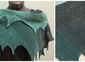 Dragon Wing Shawl Tunisian Crochet Free Pattern - Women Lace #Shawl; Free #Crochet; Patterns