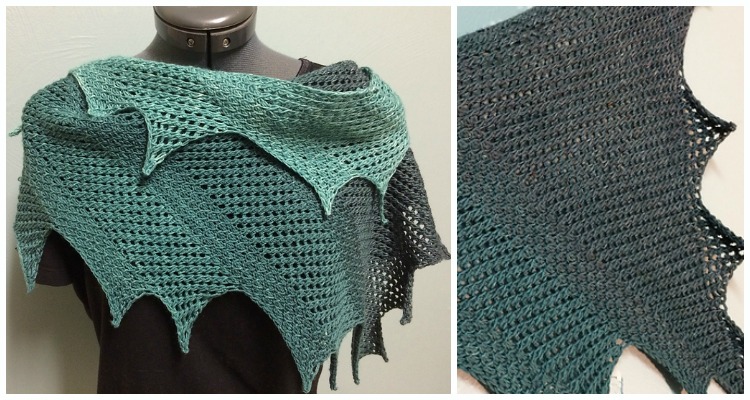 Dragon Wing Shawl Tunisian Crochet Free Pattern - Crochet &amp; Knitting