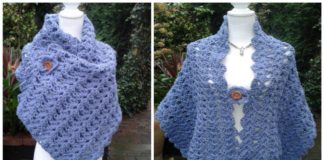 Lace Shell Stitch Shawl Crochet Free Pattern [Video] - Women Shawl #Wrap; Free #Crochet; Patterns