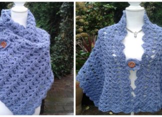 Lace Shell Stitch Shawl Crochet Free Pattern [Video] - Women Shawl #Wrap; Free #Crochet; Patterns