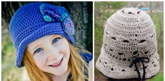 Flower Sun Hat Crochet Free Pattern - Girls #Sunhat; Free #Crochet; Patterns