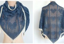 Hearty Shawl Crochet Free Patterns - Women Lace #Shawl; Free #Crochet; Patterns
