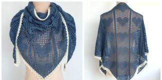 Hearty Shawl Crochet Free Patterns - Women Lace #Shawl; Free #Crochet; Patterns