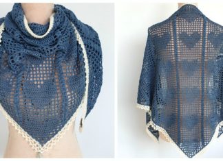 Hearty Shawl Crochet Free Patterns - Women Lace #Shawl; Free #Crochet; Patterns