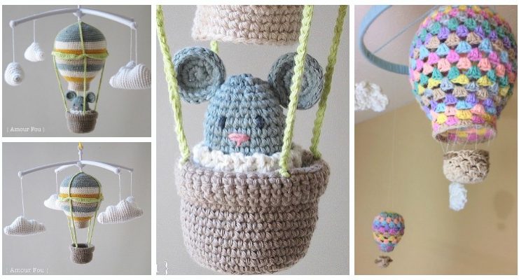 Hot Air Balloon Baby Mobile Crochet Free Patterns